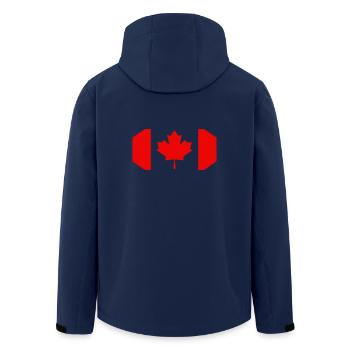 flag canada - Men’s Recycled Softshell Jacket by Stanley/Stella - navy - Back - AI Model Male 185 light (185cm)
