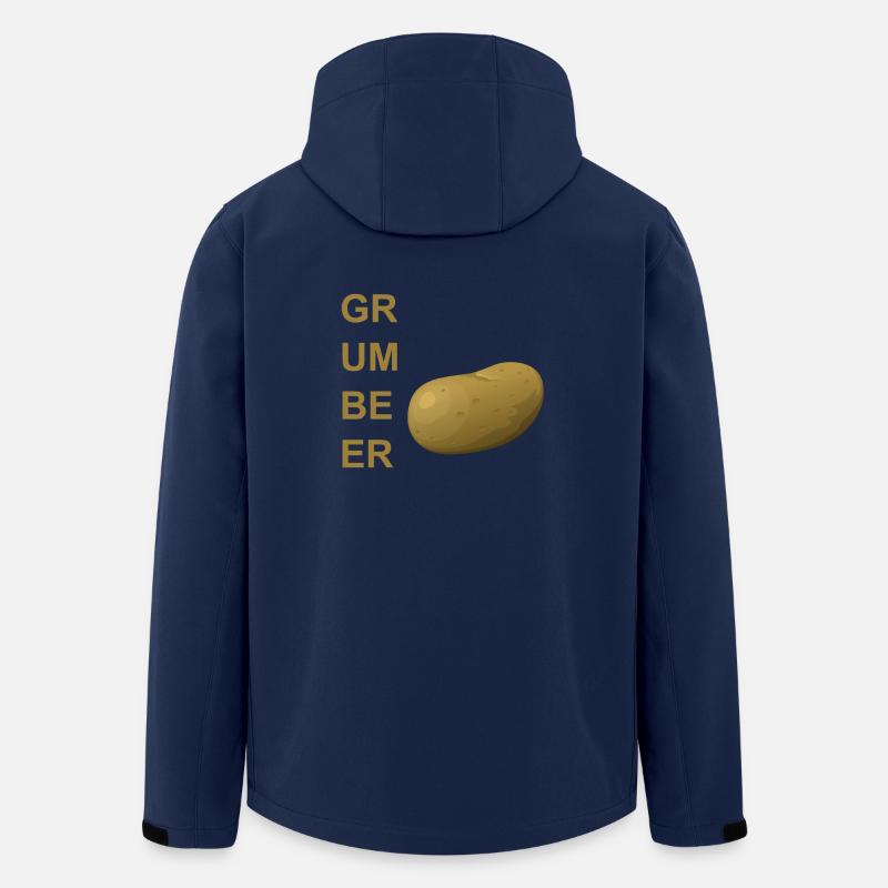 Grumbeer / pommes de terre - Veste softshell homme en polyester recyclé Stanley/Stella - marine