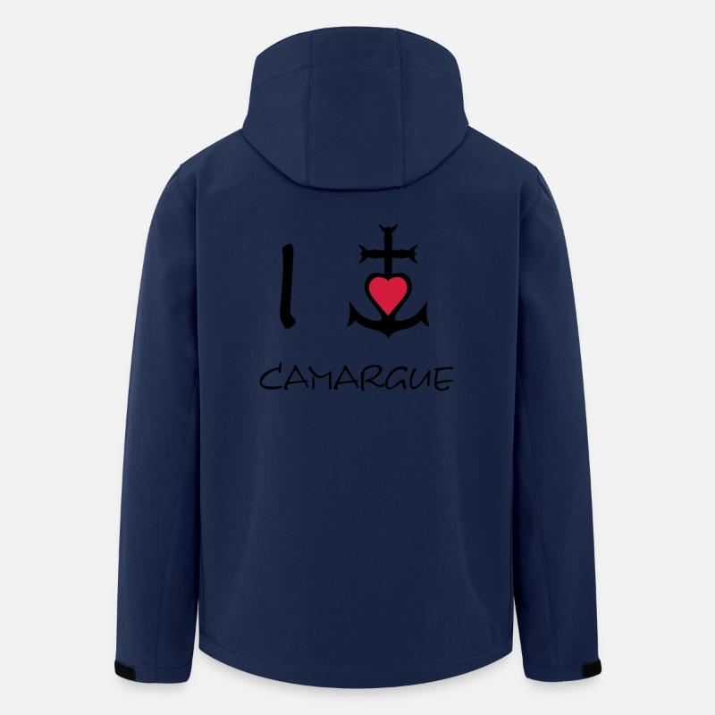 Ich liebe Camargue - Recycelte Männer Softshell-Jacke von Stanley/Stella - Navy