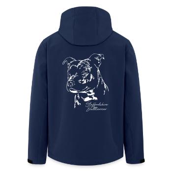 STAFFORDSHIRE BULLTERRIER Wilsigns Hunderasse - Recycelte Männer Softshell-Jacke von Stanley/Stella - Navy - Hinten - AI Model Male 185 light (185cm)
