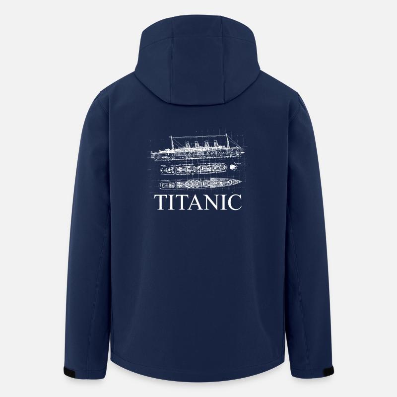 Pläne der Titanic - Recycelte Männer Softshell-Jacke von Stanley/Stella - Navy