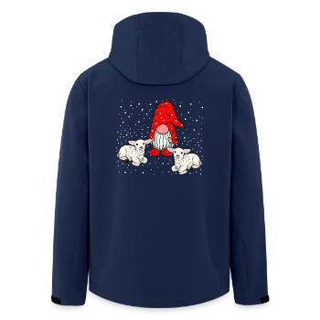 Christmas Gnomes Gnomes Fairy Tale Nicholas Xmas - Men’s Recycled Softshell Jacket by Stanley/Stella - navy - Back - AI Model Male 185 light (185cm)