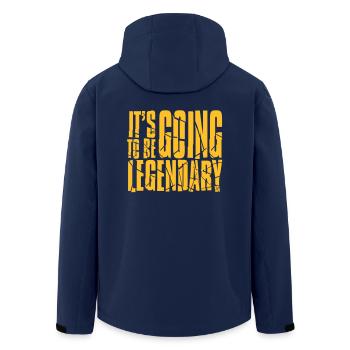 it's going to be legendary II - Recycelte Männer Softshell-Jacke von Stanley/Stella - Navy - Hinten - AI Model Male 185 light (185cm)