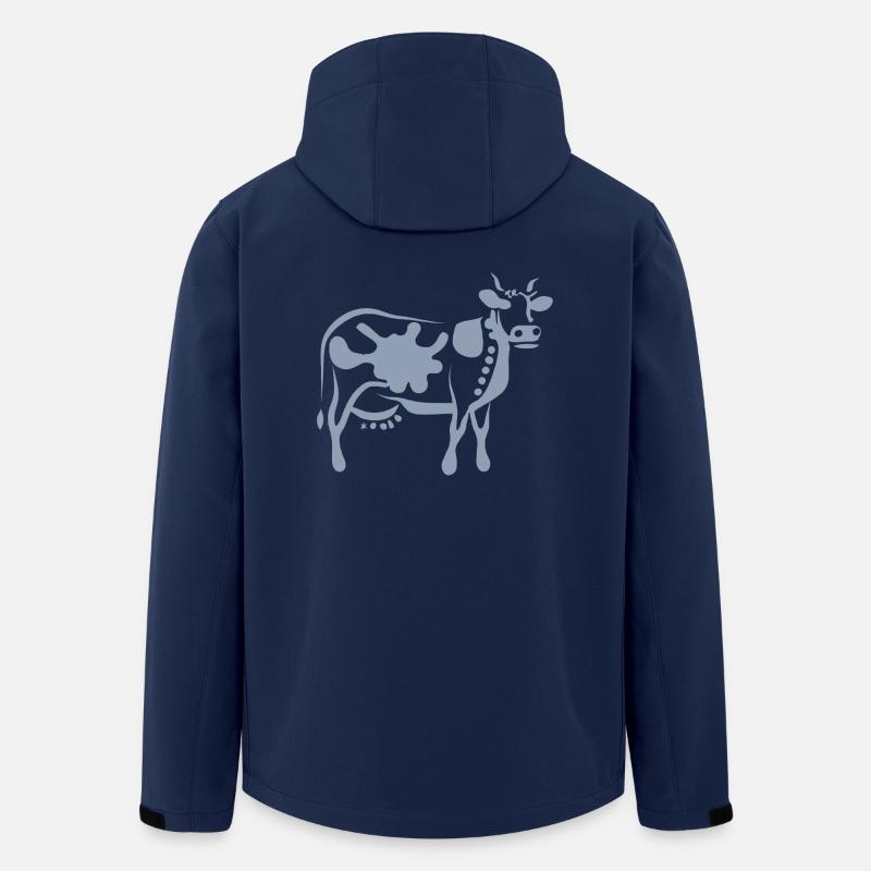 Cow Art Abstract - Men’s Recycled Softshell Jacket by Stanley/Stella - navy