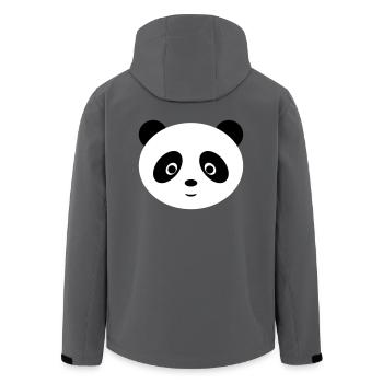 Panda doux - Veste softshell homme en polyester recyclé Stanley/Stella - charbon - Dos - AI Model Male 185 light (185cm)