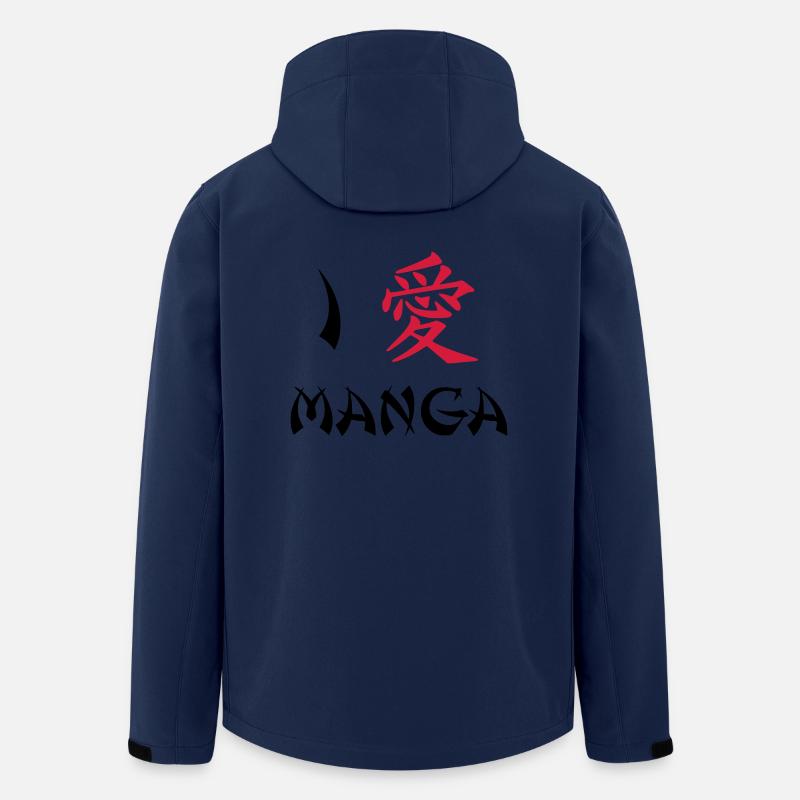 Ich liebe Manga - Recycelte Männer Softshell-Jacke von Stanley/Stella - Navy