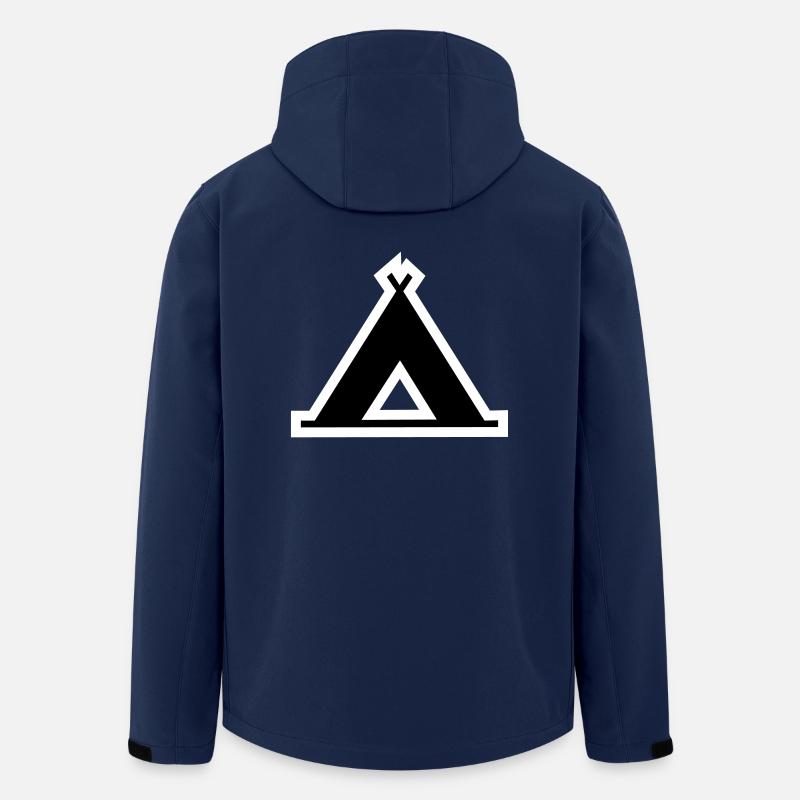 Camping liebe - Recycelte Männer Softshell-Jacke von Stanley/Stella - Navy