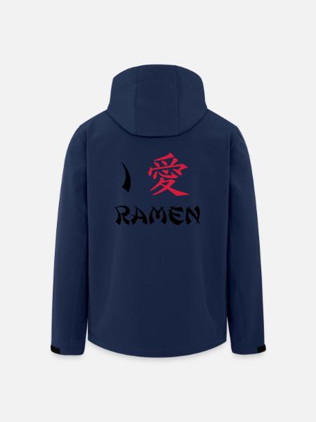 Ich liebe Ramen - Recycelte Männer Softshell-Jacke von Stanley/Stella - Navy