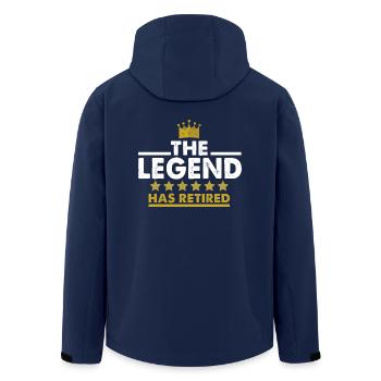 La légende a retraité pension locataire cadeau - Veste softshell homme en polyester recyclé Stanley/Stella - marine - Dos - AI Model Male 185 light (185cm)