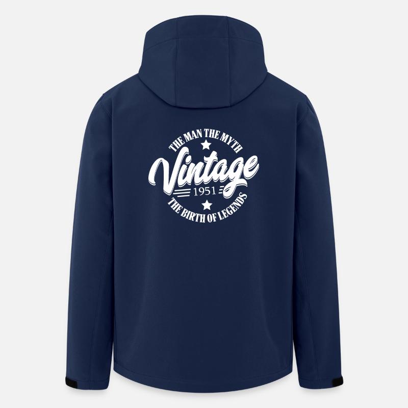 Geburtstag Mann Herren Vintage - Recycelte Männer Softshell-Jacke von Stanley/Stella - Navy