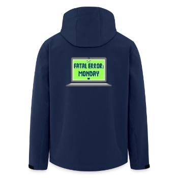 Fatal Error I Hate Mondays Geek Tech Sarkastisch - Recycelte Männer Softshell-Jacke von Stanley/Stella - Navy - Hinten - AI Model Male 185 light (185cm)