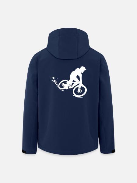Mountain Bike Rad Sport Geschenk Fahrrad MTB - Recycelte Männer Softshell-Jacke von Stanley/Stella - Navy