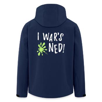 I wars ned - funny Bavarian saying gift - Men’s Recycled Softshell Jacket by Stanley/Stella - navy - Back - AI Model Male 185 light (185cm)