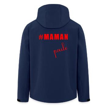BONNE FÊTE MAMAN. MAMAN. FÊTE DES MÈRES. JE T'AIME - Veste softshell homme en polyester recyclé Stanley/Stella - marine - Dos - AI Model Male 185 light (185cm)