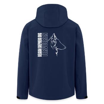 CHIEN DE BERGER BELGE TERVUEREN Profil Wilsigns - Veste softshell homme en polyester recyclé Stanley/Stella - marine - Dos - AI Model Male 185 light (185cm)