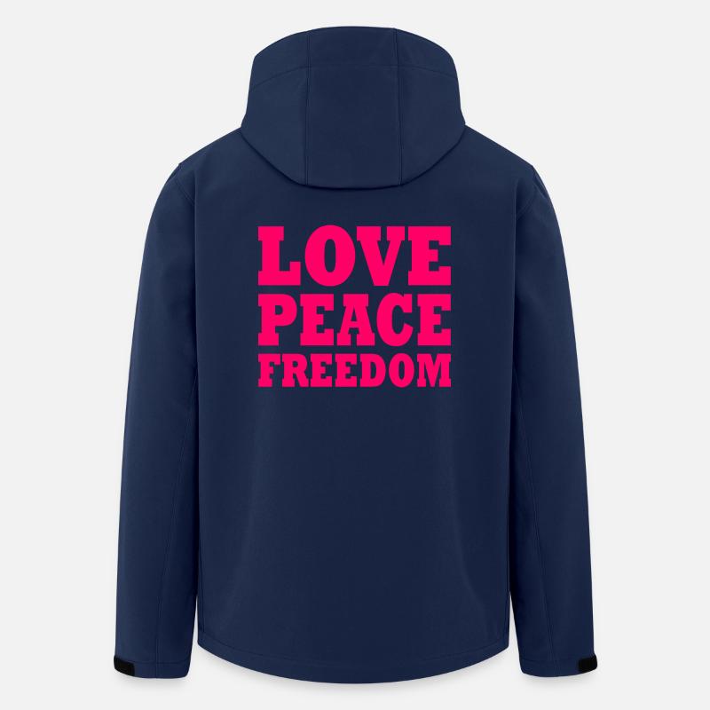 Love peace freedom - Recycelte Männer Softshell-Jacke von Stanley/Stella - Navy