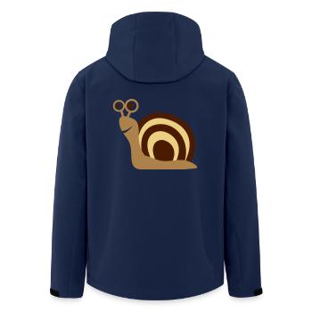 Snail gift - Men’s Recycled Softshell Jacket by Stanley/Stella - navy - Back - AI Model Male 185 light (185cm)
