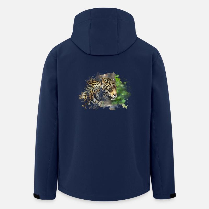 Leopard - Recycelte Männer Softshell-Jacke von Stanley/Stella - Navy