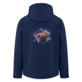Fish clownfish - Men’s Recycled Softshell Jacket by Stanley/Stella - navy - Back - AI Model Male 185 light (185cm)