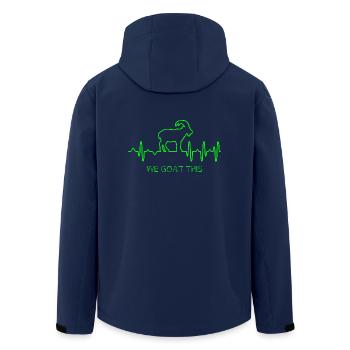 Herzschlag Ziege - Recycelte Männer Softshell-Jacke von Stanley/Stella - Navy - Hinten - AI Model Male 185 light (185cm)