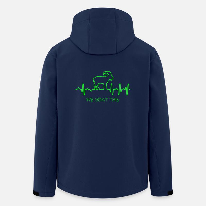 Goat ECG - Men’s Recycled Softshell Jacket by Stanley/Stella - navy