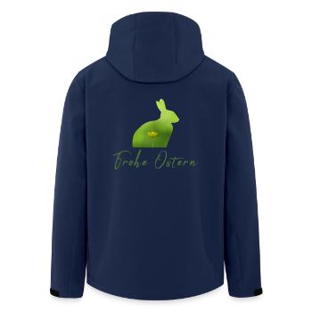 Frohe Ostern Ostern - Recycelte Männer Softshell-Jacke von Stanley/Stella - Navy - Hinten - AI Model Male 185 light (185cm)