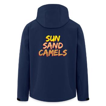 Cute Camel 3 02 - Men’s Recycled Softshell Jacket by Stanley/Stella - navy - Back - AI Model Male 185 light (185cm)
