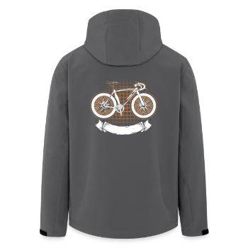 Bicycle Sport Bike Hobby Bicycle Gift Downhill - Men’s Recycled Softshell Jacket by Stanley/Stella - anthracite - Back - AI Model Male 185 light (185cm)