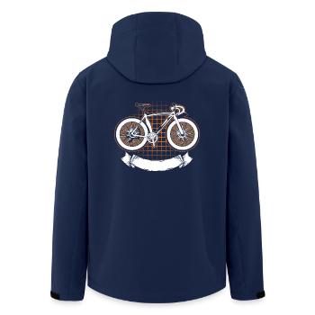 Vélo Sport Vélo Hobby Bicycle Cadeau Downhill - Veste softshell homme en polyester recyclé Stanley/Stella - marine - Dos - AI Model Male 185 light (185cm)