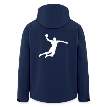 Handball Player Handballer Ballsport Club Club - Men’s Recycled Softshell Jacket by Stanley/Stella - navy - Back - AI Model Male 185 light (185cm)