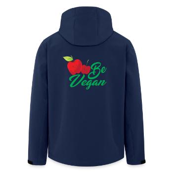 Idée de cadeau de végétarien végétarien - Veste softshell homme en polyester recyclé Stanley/Stella - marine - Dos - AI Model Male 185 light (185cm)