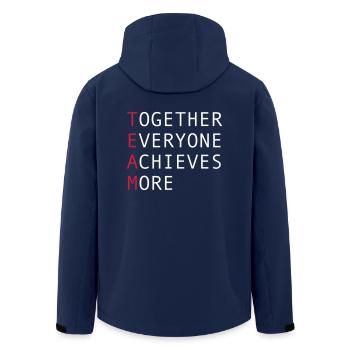 Team - Recycelte Männer Softshell-Jacke von Stanley/Stella - Navy - Hinten - AI Model Male 185 light (185cm)