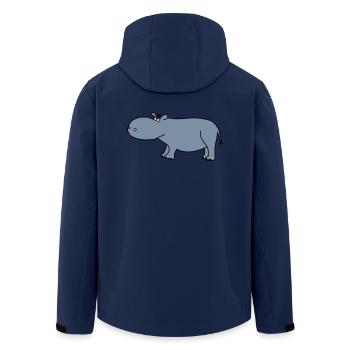 Nilpferd - Recycelte Männer Softshell-Jacke von Stanley/Stella - Navy - Hinten - AI Model Male 185 light (185cm)