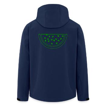 Watermelon - Men’s Recycled Softshell Jacket by Stanley/Stella - navy - Back - AI Model Male 185 light (185cm)