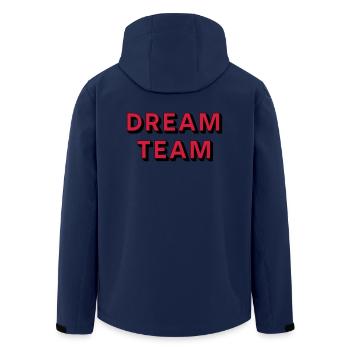 DREAMTEAM - Men’s Recycled Softshell Jacket by Stanley/Stella - navy - Back - AI Model Male 185 light (185cm)