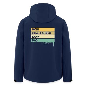 Beruf Lkwfahrer - Recycelte Männer Softshell-Jacke von Stanley/Stella - Navy - Hinten - AI Model Male 185 light (185cm)