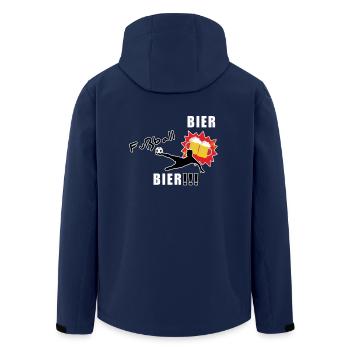 Bier! Fußball! Bier!!! - Recycelte Männer Softshell-Jacke von Stanley/Stella - Navy - Hinten - AI Model Male 185 light (185cm)
