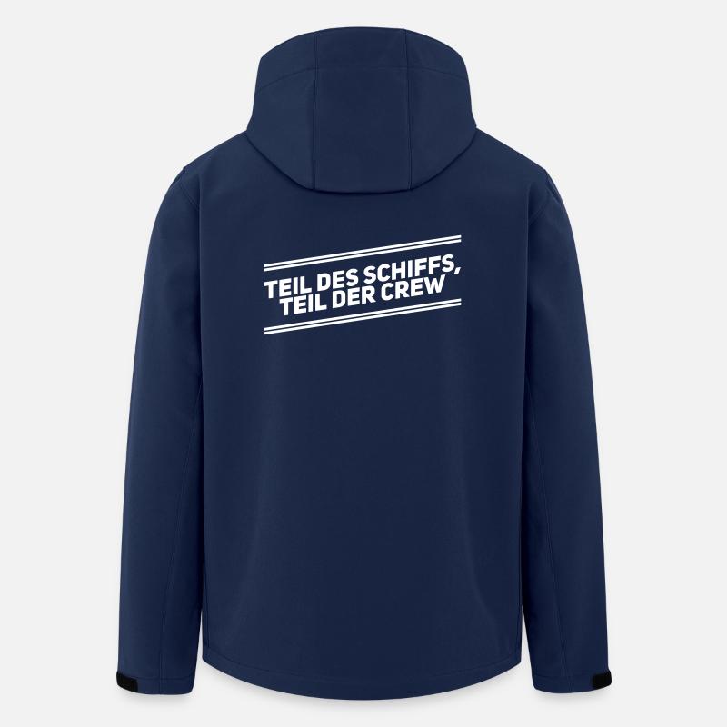 Crew Freunde Spruch - Recycelte Männer Softshell-Jacke von Stanley/Stella - Navy
