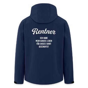 Pensioner's life worked scoundled - Men’s Recycled Softshell Jacket by Stanley/Stella - navy - Back - AI Model Male 185 light (185cm)