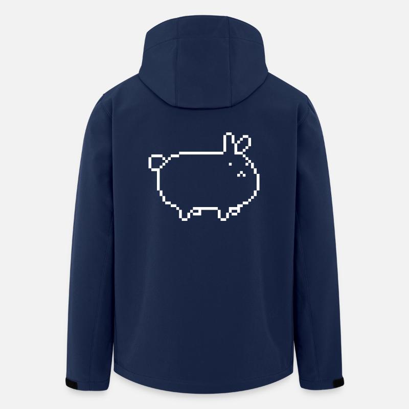 rabbit_pixel - Veste softshell homme en polyester recyclé Stanley/Stella - marine