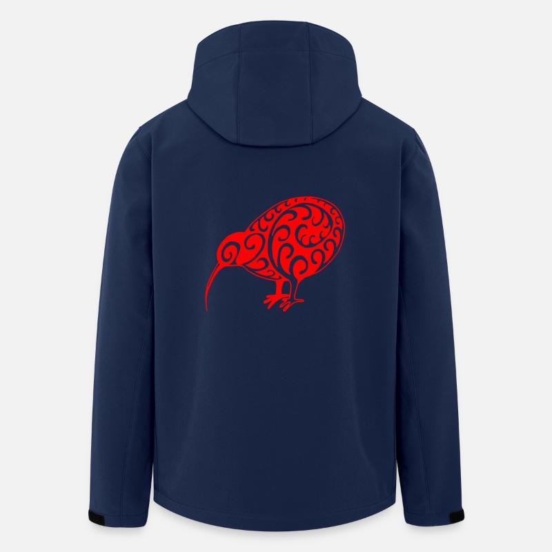 Neuseeland: Kiwi in rot - Recycelte Männer Softshell-Jacke von Stanley/Stella - Navy