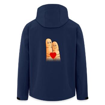 Toi + moi = Love - Veste softshell homme en polyester recyclé Stanley/Stella - marine - Dos - AI Model Male 185 light (185cm)