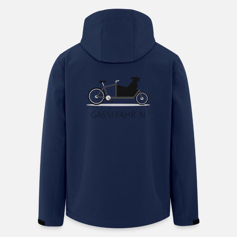 Cargo vélo chien gassi - Veste softshell homme en polyester recyclé Stanley/Stella - marine