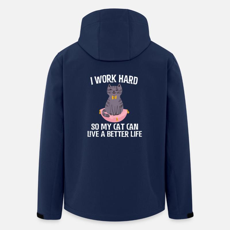 Lustige Katze - Recycelte Männer Softshell-Jacke von Stanley/Stella - Navy