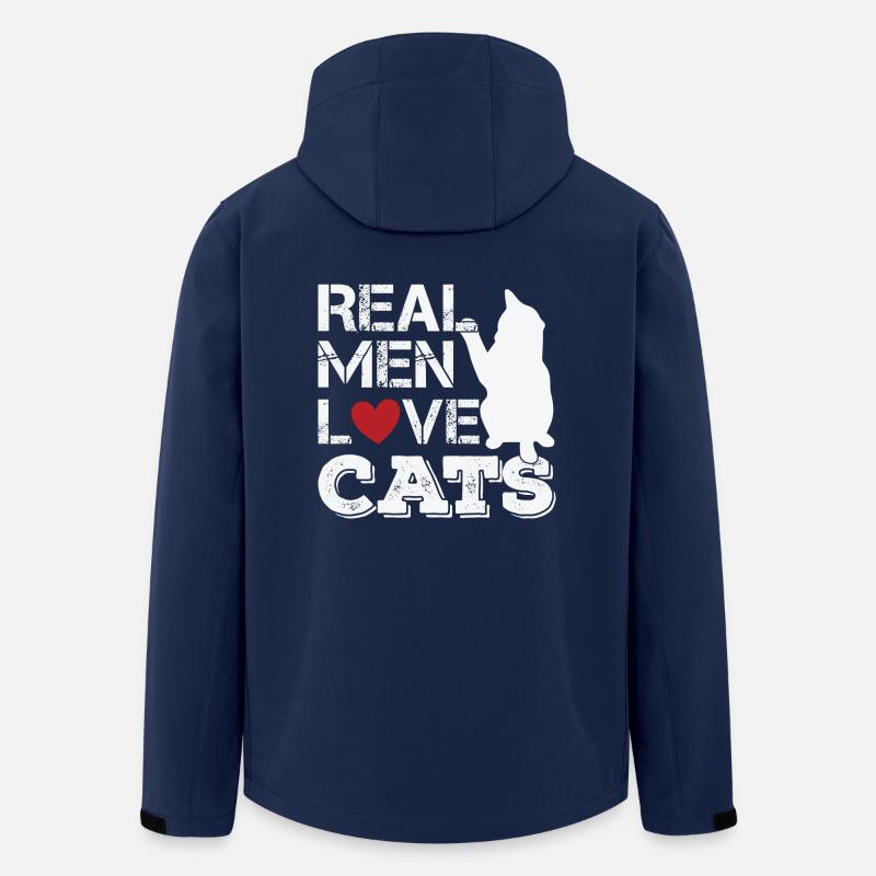 Lustige Katze - Recycelte Männer Softshell-Jacke von Stanley/Stella - Navy