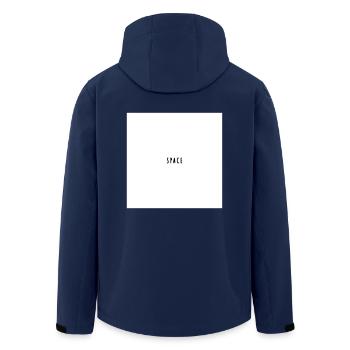 Space - Men’s Recycled Softshell Jacket by Stanley/Stella - navy - Back - AI Model Male 185 light (185cm)