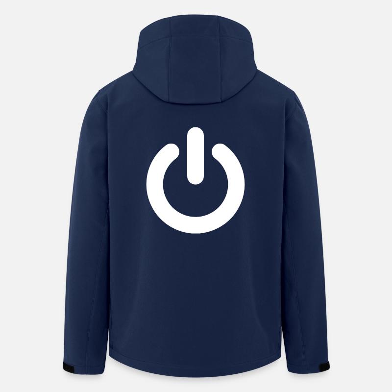 Power Button Weiß - Recycelte Männer Softshell-Jacke von Stanley/Stella - Navy