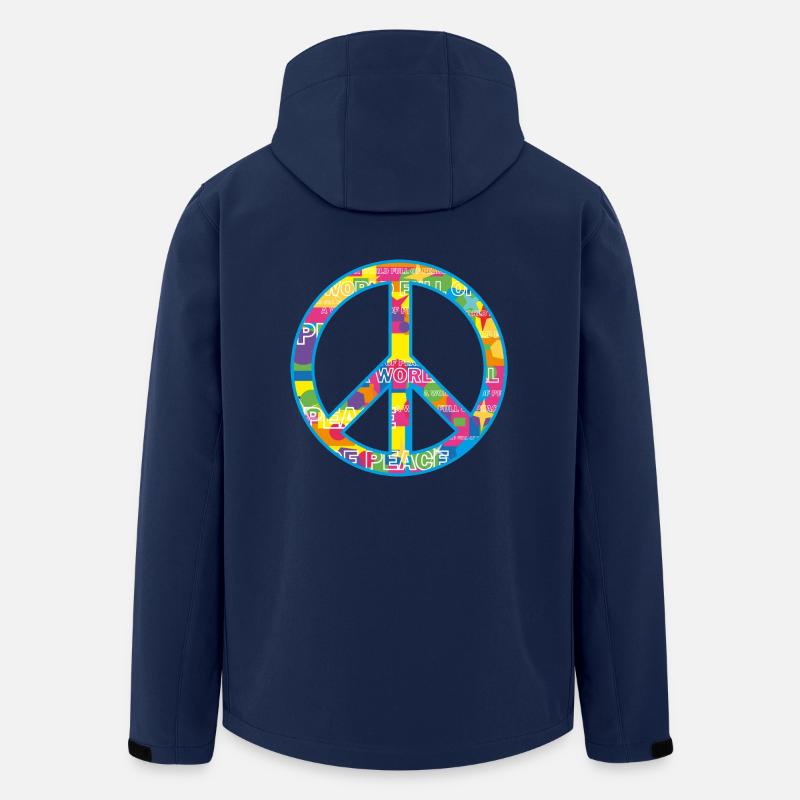 Peace / Frieden Symbol - Recycelte Männer Softshell-Jacke von Stanley/Stella - Navy