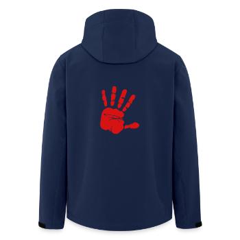 High five! - Recycelte Männer Softshell-Jacke von Stanley/Stella - Navy - Hinten - AI Model Male 185 light (185cm)