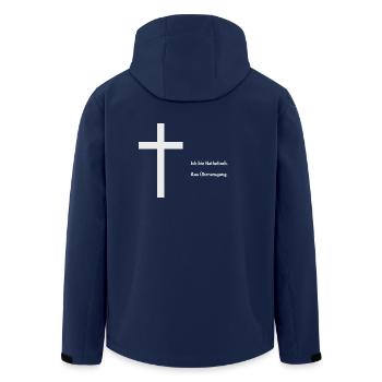 Ich bin katholisch. Aus Überzeugung. - Recycelte Männer Softshell-Jacke von Stanley/Stella - Navy - Hinten - AI Model Male 185 light (185cm)